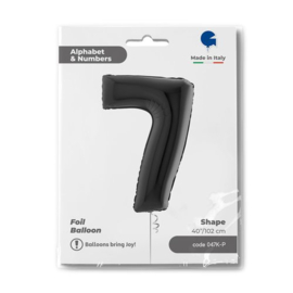 Cijfer 7 - 100 cm Zwart