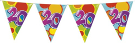 Vlaggenlijn ballonnen leeftijd 20 jaar (10 meter)