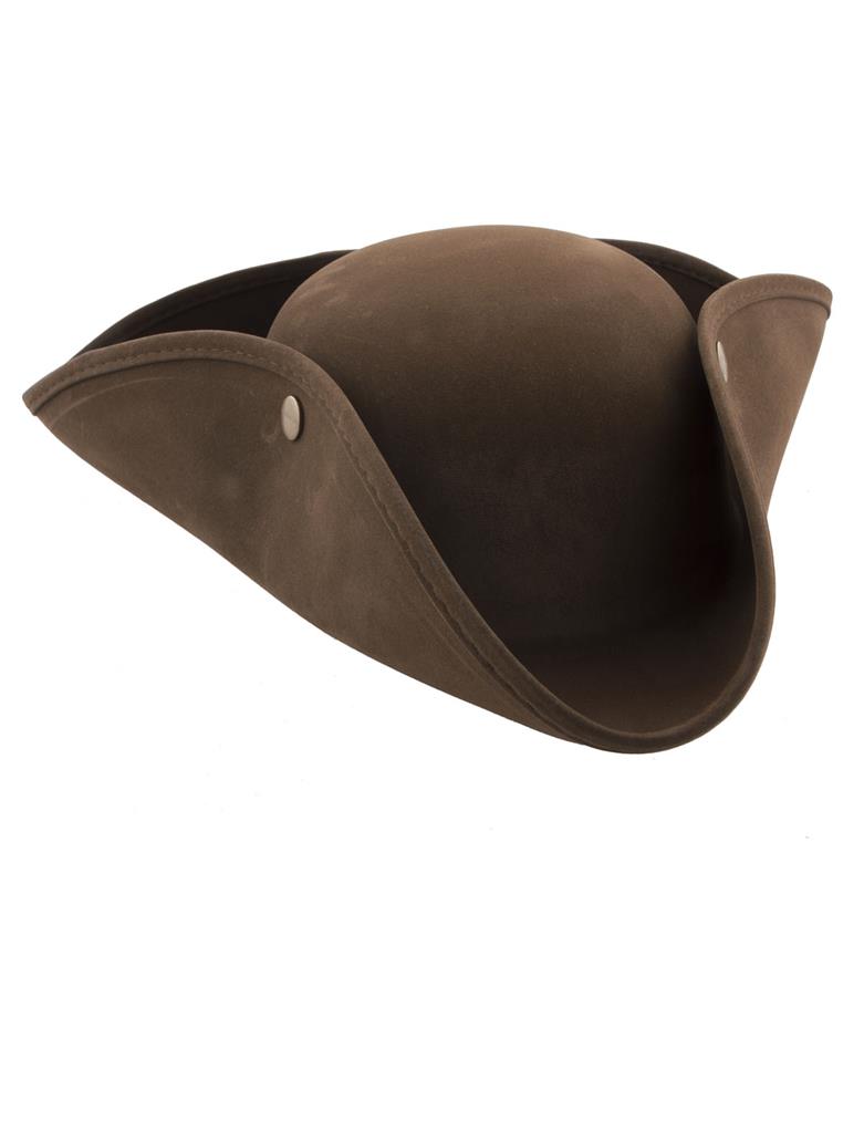 Piratenhoed leatherlook  bruin - driesteek