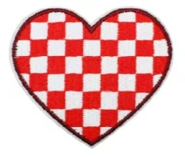 Embleem / applicatie Hart Brabant 7,5 x 8 cm