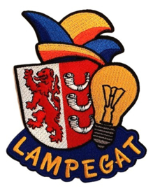 Embleem / applicatie LAMPEGAT WAPEN en LEMKE - 11 X 9 cm