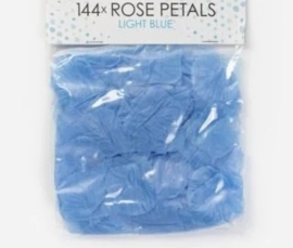 Rozenblaadjes Licht Blauw / Rose petals Light Blue 144 stuks