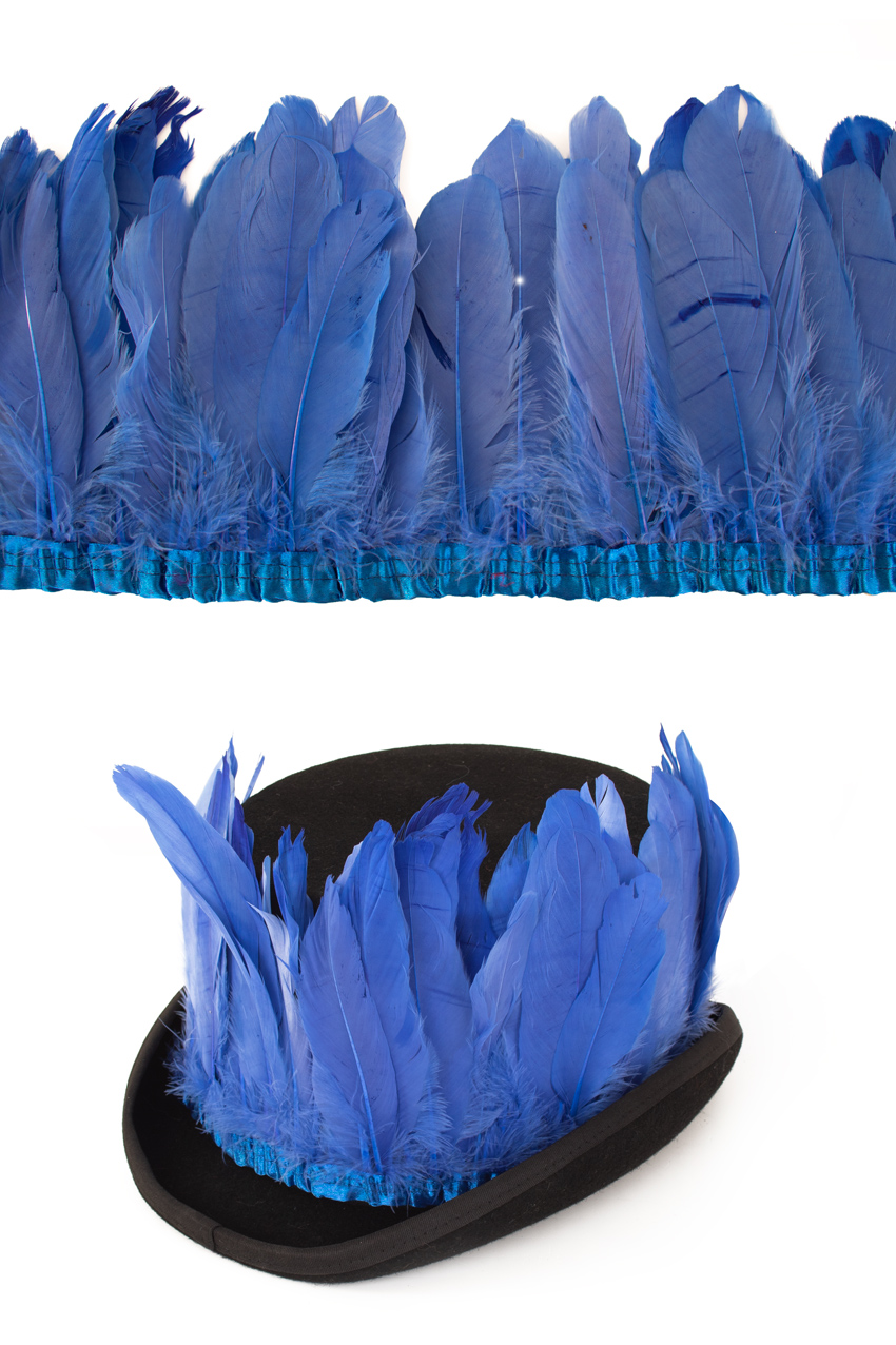 Ganzenveer op band Blauw 3 meter