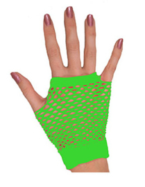 Nethandschoenen kort vingerloos Neon Groen (80063E)