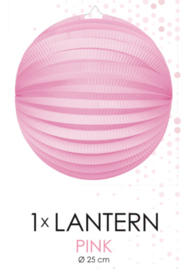 Lampion Roze - rond, Ø25cm