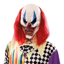 Masker duivelse clown lang haar (E200381W)