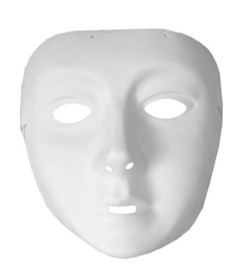 Wit masker met elastiek (61059E)