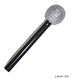 Microfoon zilver / zwart  - 26 cm (60460E)