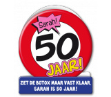 Wenskaart 50 jaar verkeersbord SARAH