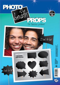 Photo booth props herschrijfbaar - 8 stuks