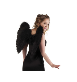 Vleugels engel Zwart - 50 cm (52821B)