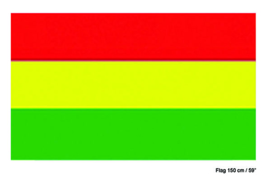 Vlag Rood Geel Groen Carnaval -  90 x 150 cm (62155E)