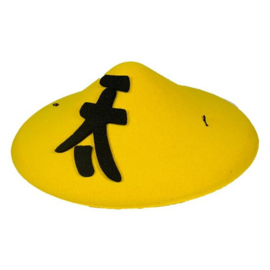 Chinese hoed vilt geel (42003W)
