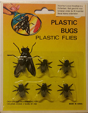 Levensechte nepvliegen / plastic flies - 6 stuks