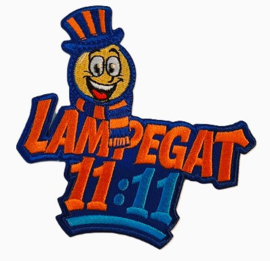 Embleem / applicatie Lampegat '11 11' HOED - 10 x 10 cm