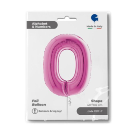 Cijfer 0 - 100 cm Fuchsia