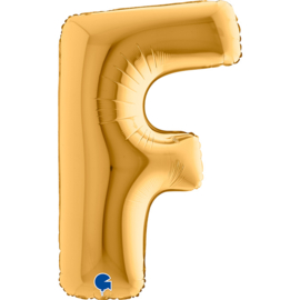 Letter F - 100 cm Goud