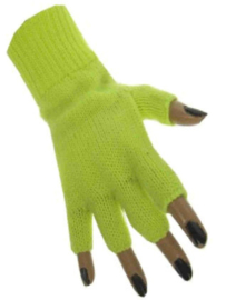 Vingerloze handschoenen neon geel