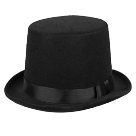 Hoge hoed Zwart Luxe - one size (04213B)