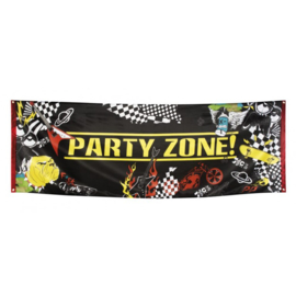 Banner / spandoek  Party Zone! -  220 x 74 cm (44701B)