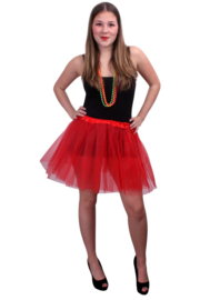 Tule rokje rood dames one size (03332P)