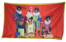 Vlag Sint en Piet -  90 x 150 cm (64273E)