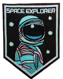 Embleem / applicatie Space Explorer 6 x 8,5 cm