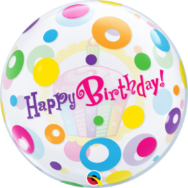 Bubble Birthday Cupcake & Dots (23606Q)