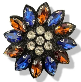 Bloem met stenen Oranje / Blauw Lampegat