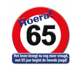 Huldeschild verkeersbord 65 jaar