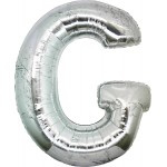 Folie Letter G - 100 cm Zilver