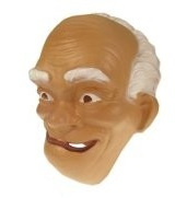 Masker oude man - witte haren  (34245P)
