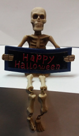 Skeleton Shelf Sitter - Happy Halloween (2973GF)