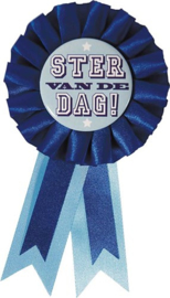 Rozet STER VAN DE DAG - blauw