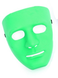 Masker met serieuze blik - Groen (34840P)