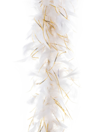 Boa Wit met gouddraad 45 gram / 200 cm