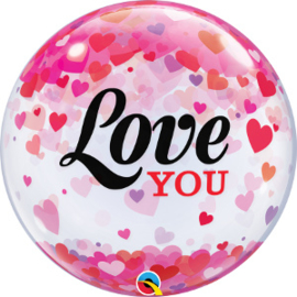 Bubble Love You Confetti Hearts (54604Q)