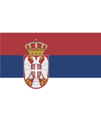 Vlag Servië - 90 x 150 cm (62687E)