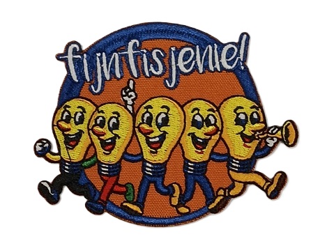 Embleem / applicatie LAMPEGAT FIJNFISJENIE - 10 X 7,5 cm