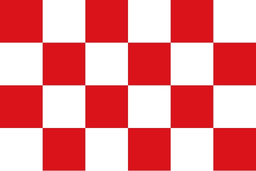 Vlag Rood/Wit Luxe Brabants bont  -  90 x 150 cm