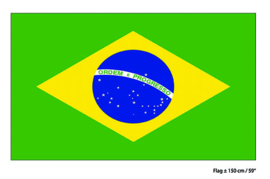 Vlag Brazilië - 90 x 150 cm (62256E)