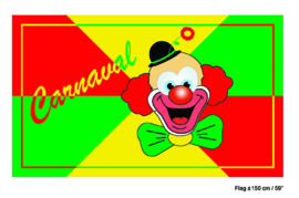 Vlag Canaval Rood Geel Groen / Clown -  90 x 150 cm (62398E)