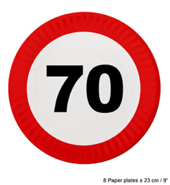 Bordjes verkeersbord 70 jaar (84625E)