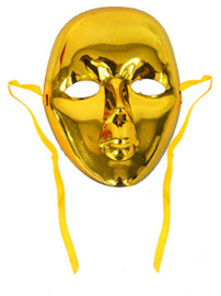 Masker goud - kunststof (61822E)