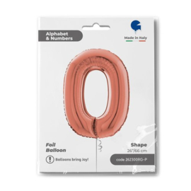 Cijfer 0 - 66 cm Rosé Goud