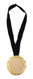 Grote gouden medaille aan lint - 1 stuks (65195E)
