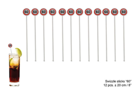 Roerstokjes / roerstaafjes verkeersbord 60 jaar