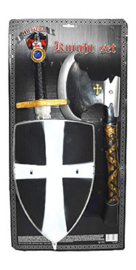Wapenset ridders 3-delig zwart (52276E)