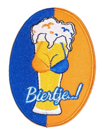 Embleem / applicatie Lampegat BIERTJE - 6,5 X 9 cm