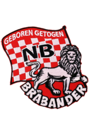 Embleem / applicatie Brabander geboren en getogen met leeuw